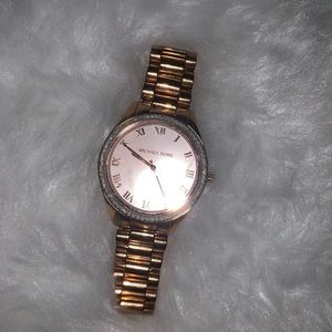 MK rose gold watch
